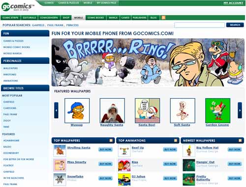 The GoComics Mobile Store