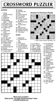 Daily Crossword Puzzles on Crossword Puzzler Daily By Dan Stark