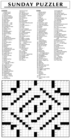 Sunday Crossword on Crossword Puzzler Sunday By James Barrick