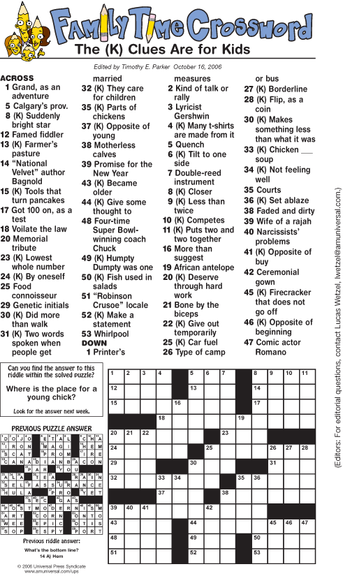 Printable Universal Crossword Puzzle Today If you get stumped on any