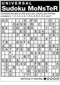 monster sudoku 16x16